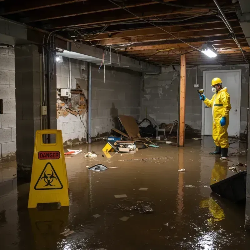 Flooded Basement Electrical Hazard in Liberty Lake, WA Property