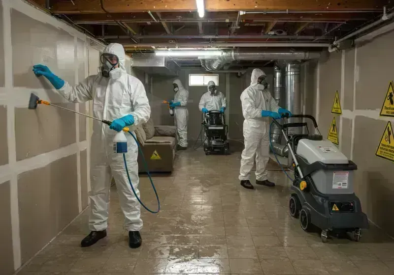 Basement Moisture Removal and Structural Drying process in Liberty Lake, WA